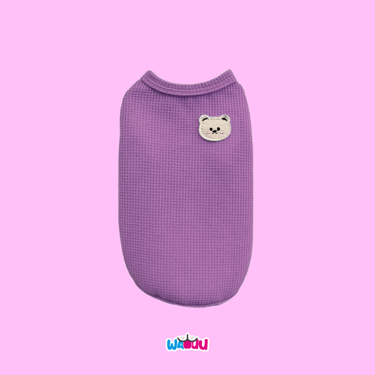 Sueter de oso morado para perros y gatos Wauu Dog